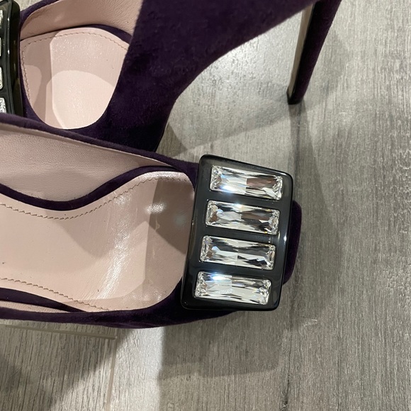 Miu Miu purple high heels with Swarovski Crystal - Picture 4 of 6